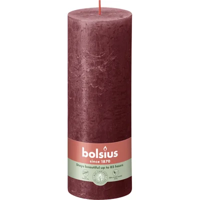 Bolsius Rustieke kaars bordeaux 19cm