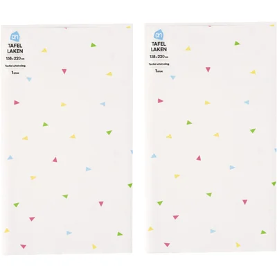 AH Tafellaken driehoekjes 138x220cm 2-pack