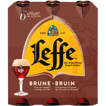 Leffe Bruin Belgisch Abdijbier Flessen 6 x 30 cl
