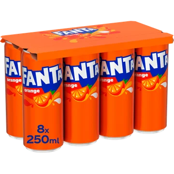 Fanta Orange Frisdrank 8 x 250 ml