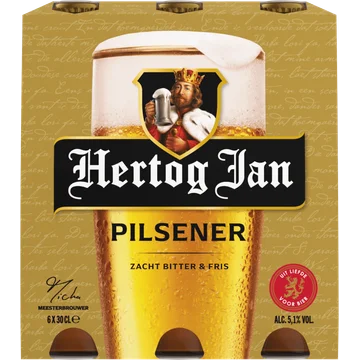 Hertog Jan Pilsener Bier Fles 6 x 30 cl