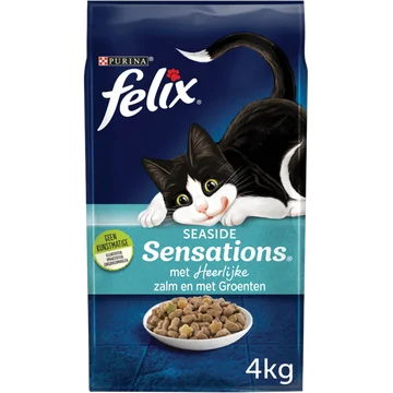 FELIX® Seaside Sensations met Zalm en met Groenten Kattenvoer 4kg