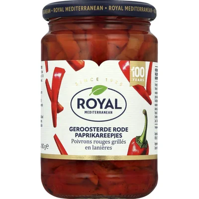 Royal Geroosterde rode paprikareepjes