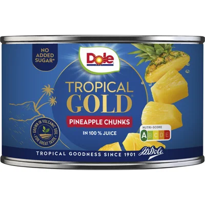Dole Tropical gold ananas stukjes op sap