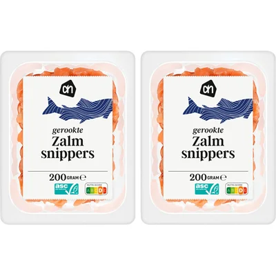 AH Gerookte zalmsnippers 2-pack