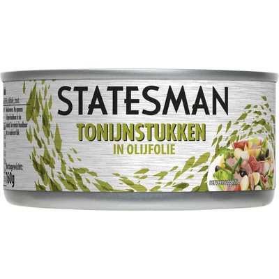 Statesman Tonijn stukken in olijfolie