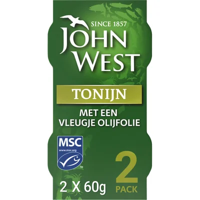 John West Tonijn met een vleugje olijfolie 2-pack