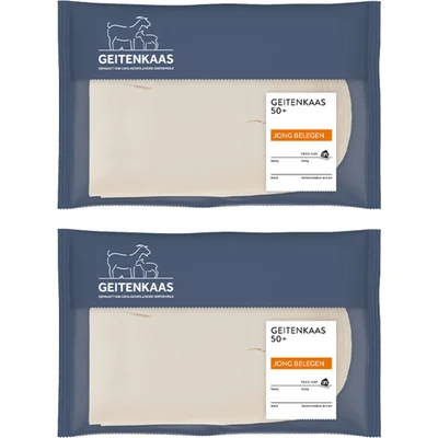 AH Geitenkaas jong belegen 50+ plak 2-pack