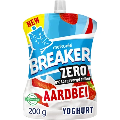 Melkunie Breaker zero aardbei yoghurt