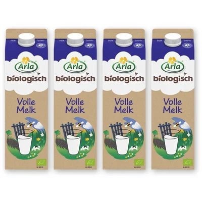 Arla Biologisch volle melk 4-pack