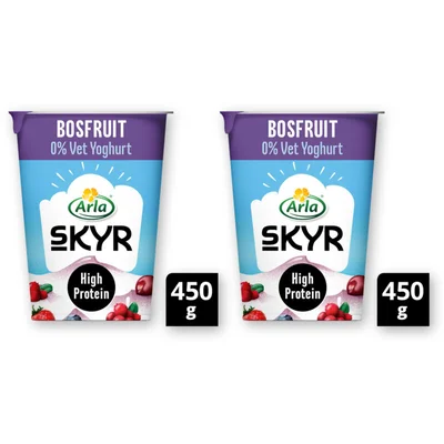 Arla Skyr bosfruit yoghurt 0% fat 2-pack