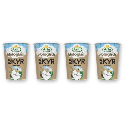 Arla Biologisch skyr naturel yoghurt 4-pack