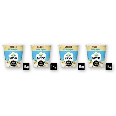 Arla Skyr vanille yoghurt 0% vet XL 4-pack