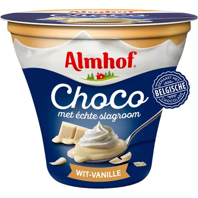 Almhof Choco met echte slagroom wit-vanille