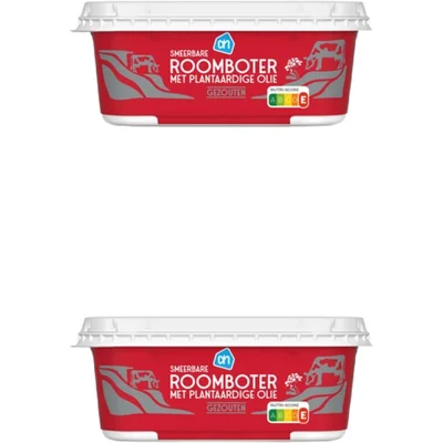 AH Roomboter plantaardig gezouten 2-pack