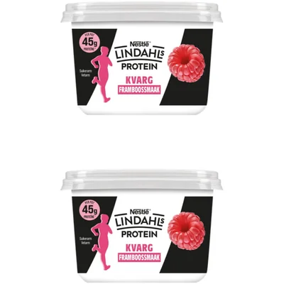 Lindahls Protein kvarg framboossmaak 2-pack