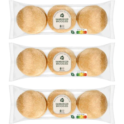 AH Hamburger broodjes 3-pack