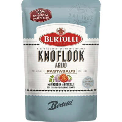 Bertolli Pastasaus in zak knoflook
