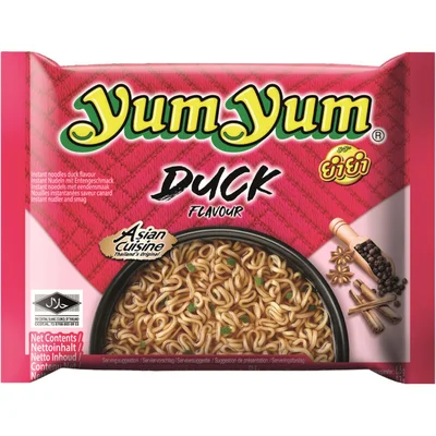 Yum Yum Duck flavour instant noodles