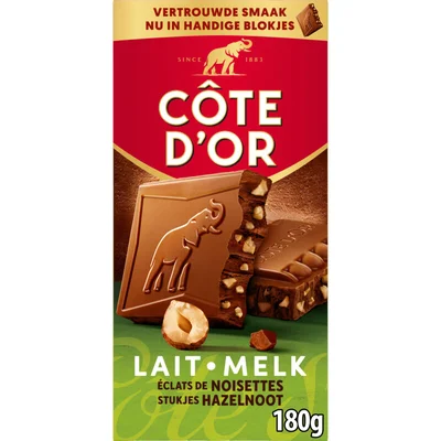 Côte d'Or Chocoladereep melk stukjes hazelnoot