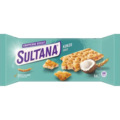 Sultana Knapperige biscuit kokos