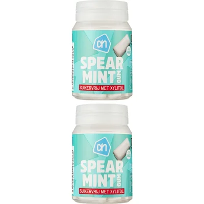 AH Spearmint gum suikervrij 2-pack