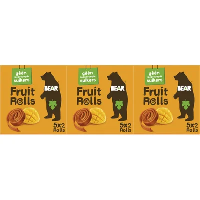 Bear Fruit rolls mango 3-pack