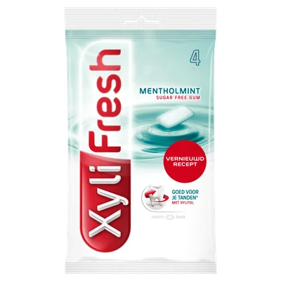 XyliFresh Mentholmint gum sugarfree 4-pack