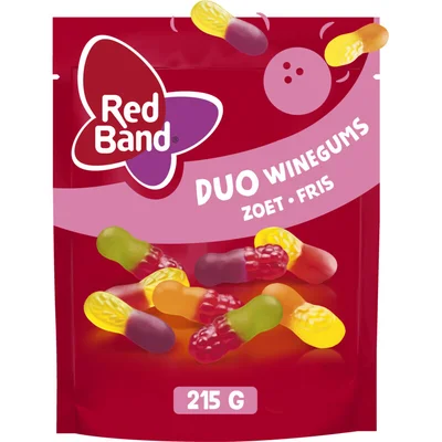 Red Band Duo winegums zoet fris