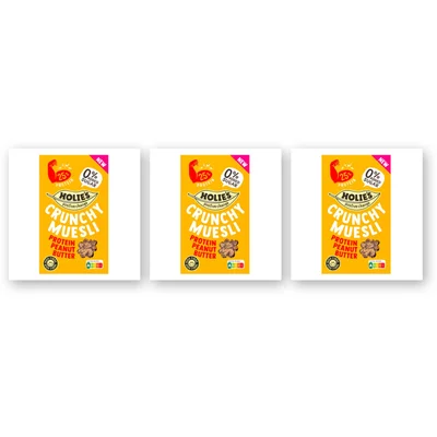 Holie's Crunchy muesli protein peanut 3-pack