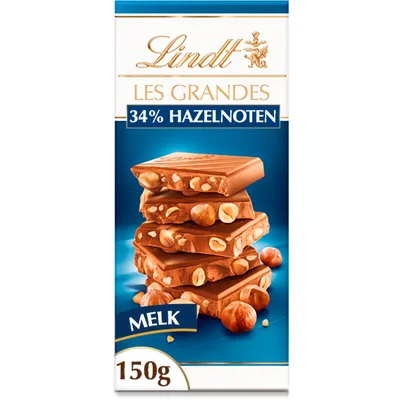 Lindt Les grandes melkchocolade hazelnoot