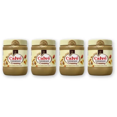 Calvé Creamy pindakaas 4-pack