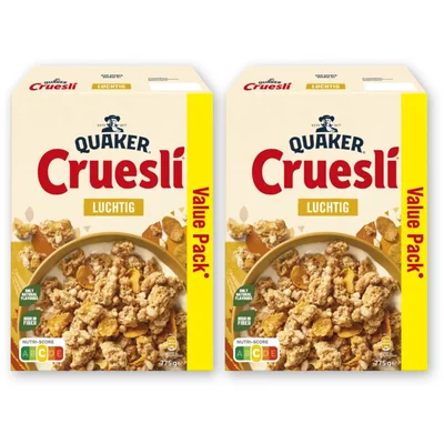 Quaker Cruesli luchtig value pack 2-pack