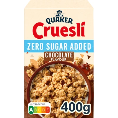 Quaker Cruesli zero sugar added chocolate