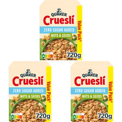 Quaker Nuts & seeds zero sugar added 3-pack