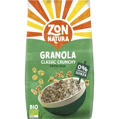 Zonnatura Granola classic crunchy vezelrijk