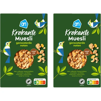 AH Krokante muesli geroosterde noten 2-pack