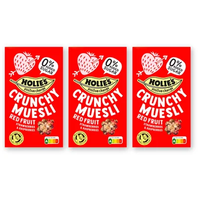 Holie's Crunchy muesli red fruit 3-pack