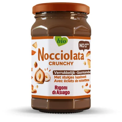 Nocciolata Crunchy hazelnootpasta zonder palmolie
