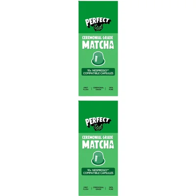 Perfect Ted Ceremonial grade matcha capsules 2-pack
