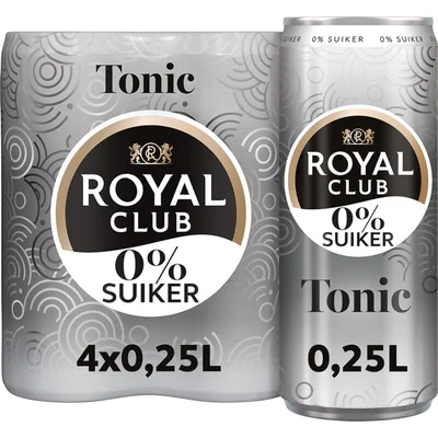 Royal Club Tonic 0% suiker 4-pack