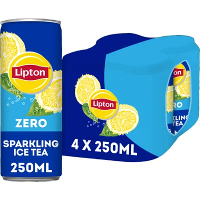 Lipton Ice tea sparkling zero sugar 4-pack