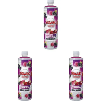 Raak Vruchtensiroop bosvruchten zero 3-pack