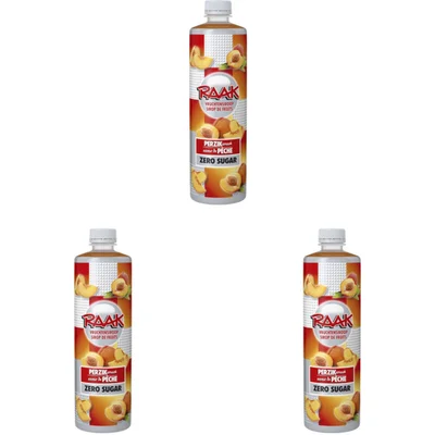 Raak Vruchtensiroop perzik zero sugar 3-pack