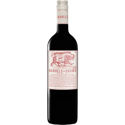 Barrels and drums Merlot Alcoholvrij