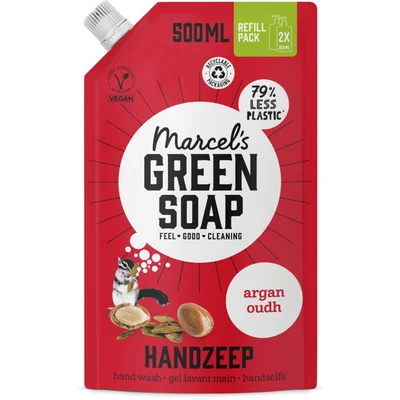 Marcel's Green Soap Handzeep argan & oudh navulling