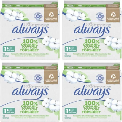 Always Maandverband Cotton Normal 4-pack