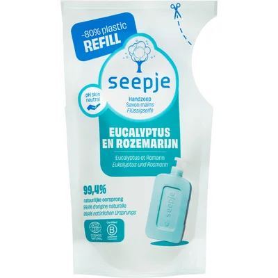 Seepje Handzeep eucalyptus rozemarijn navulling