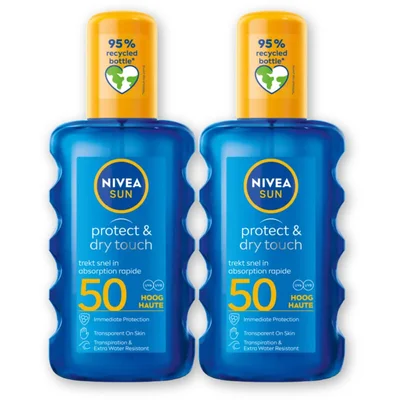 Nivea Sun Protect & dry touch spray spf50 2-pack