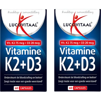 Lucovitaal K2 + D3 vitamine capsules 2-pack